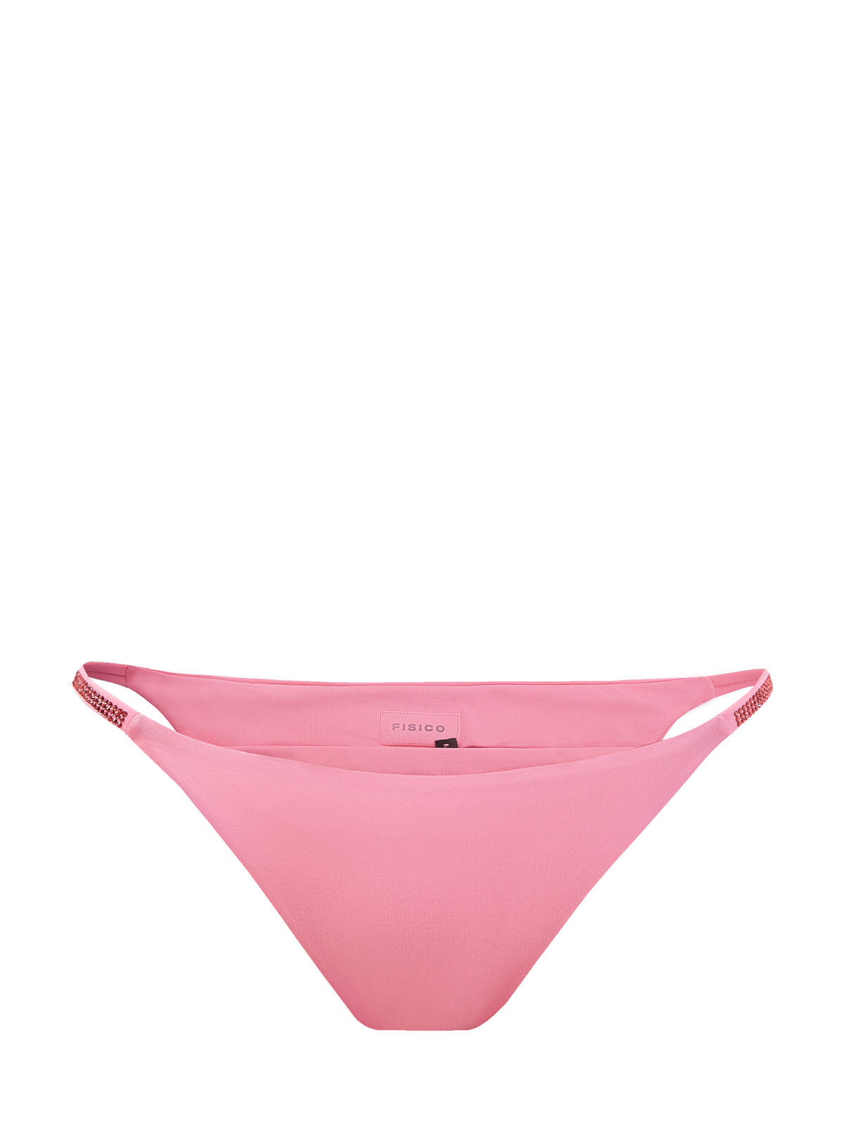 Плавки-бикини из быстросохнущей ткани со стразами в тон FISICO, цвет розовый, размер L;M
