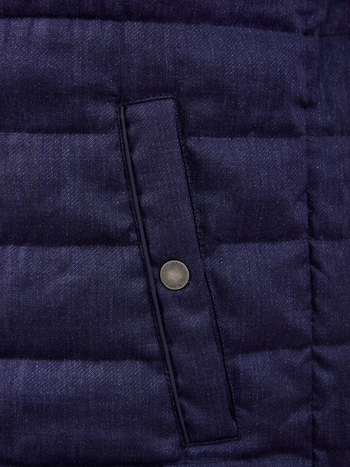 Пуховый стеганый жилет из плотного льна и шерсти PESERICO, цвет синий, размер 48;50;52;54 - фото 5
