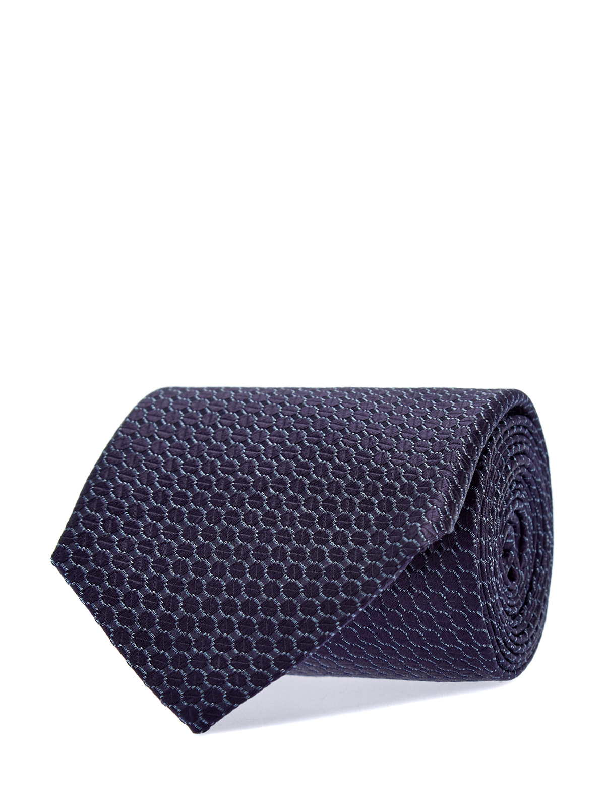 

Шелковый галстук ручной работы с фактурной вышивкой, Синий, Шелковый галстук ручной работы с фактурной вышивкой