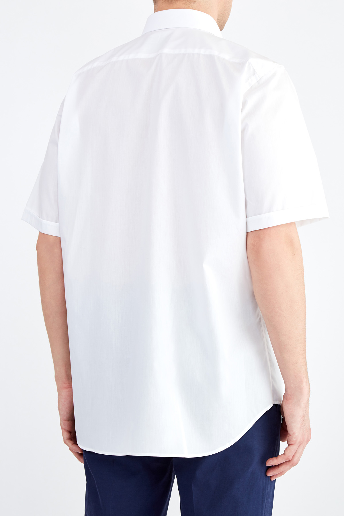 Базовая белая рубашка с коротким рукавом из поплина Impeccabile CANALI, цвет белый, размер 58;60 - фото 4