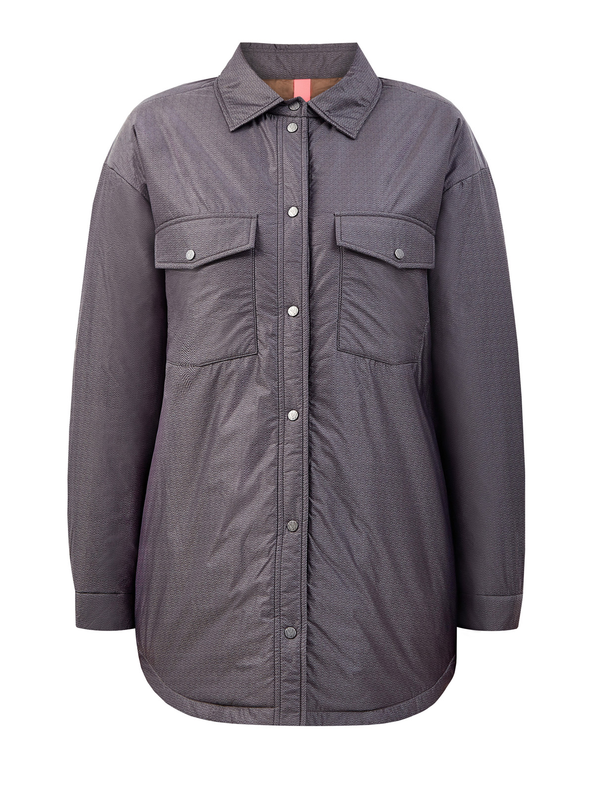 Утепленная куртка-рубашка с накладными карманами NAUMI, цвет серый, размер M - фото 1