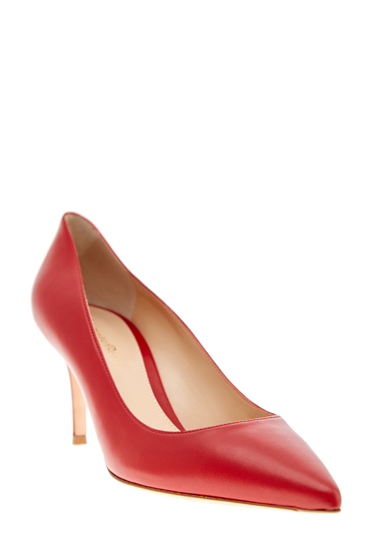 Алые туфли-лодочки из телячьей кожи GIANVITO ROSSI, цвет красный, размер 37.5 - фото 3