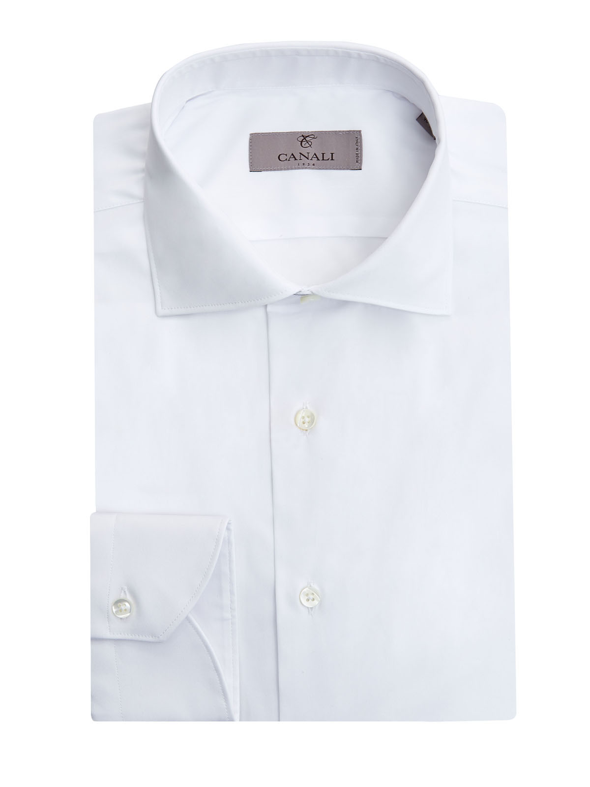 Белая сорочка из хлопкового поплина Impeccabile CANALI, цвет белый, размер 50;52;52;54;56;58;60;62 - фото 1