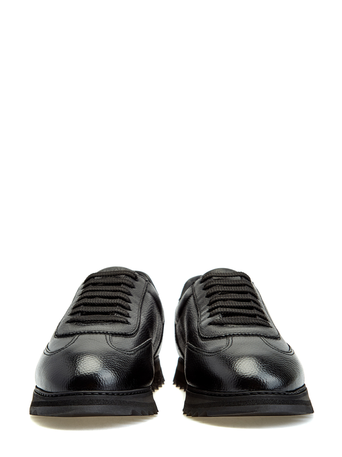 Утепленные кроссовки из полированной зернистой кожи DOUCAL'S, цвет черный, размер 40;40.5;41;41.5;42;42.5;43;43.5;44;45;46 - фото 5