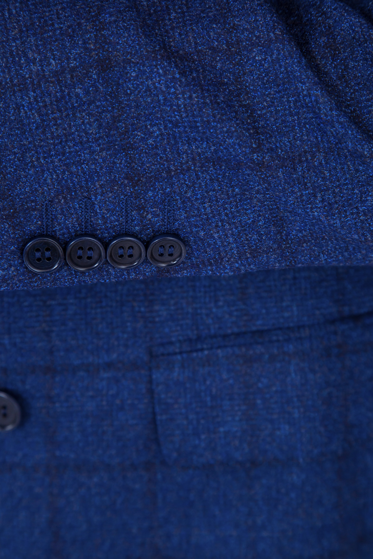 Двубортный пиджак из фактурной шерсти CANALI, цвет синий, размер 48;50 - фото 6