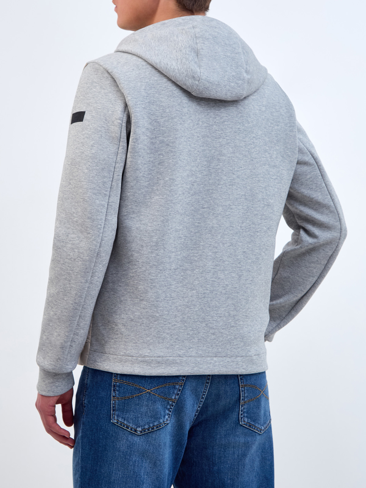 Комбинированная куртка из нейлона и хлопка с пуховым утеплителем HETREGO, цвет мульти, размер L;XL;2XL;3XL;4XL - фото 4