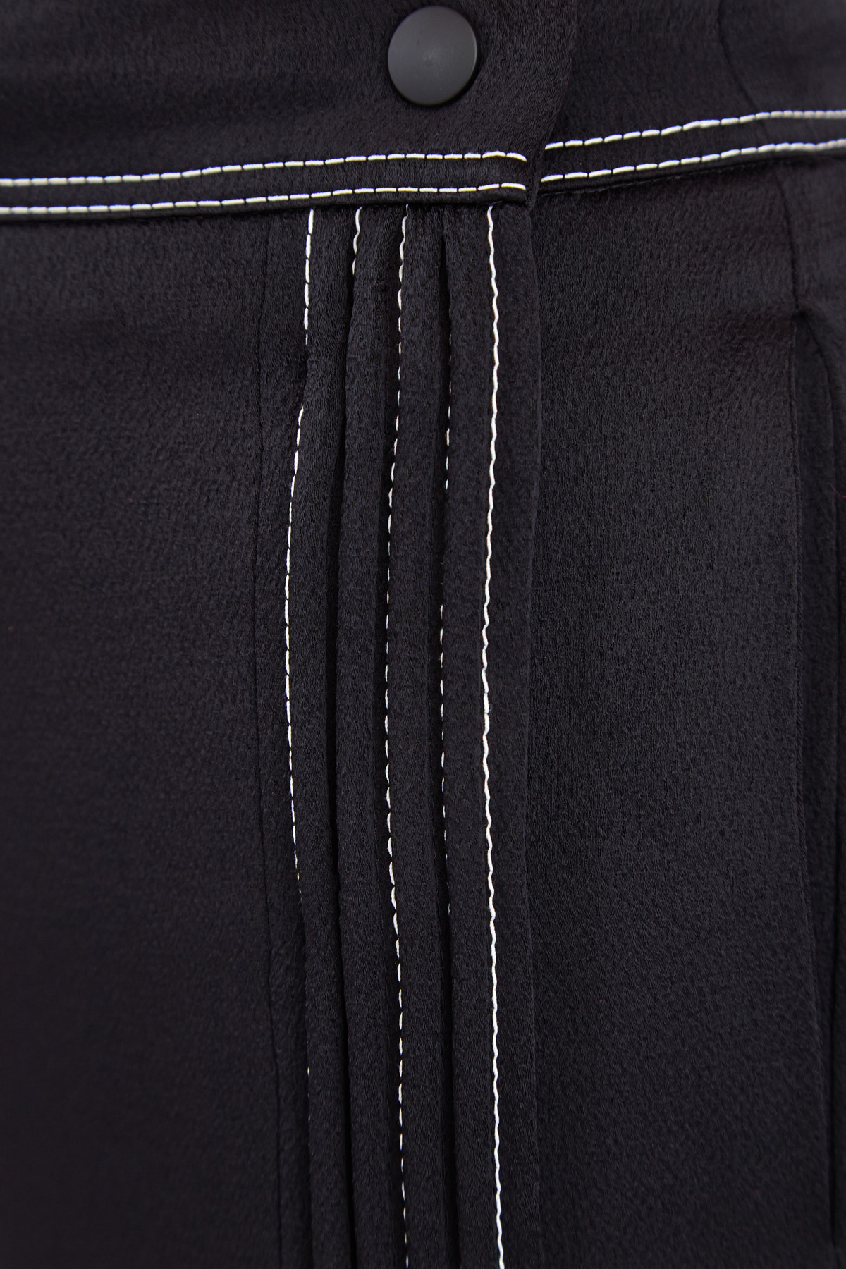 Черные брюки палаццо с фактурными стегаными деталями VALENTINO, цвет черный, размер 38;40 - фото 5