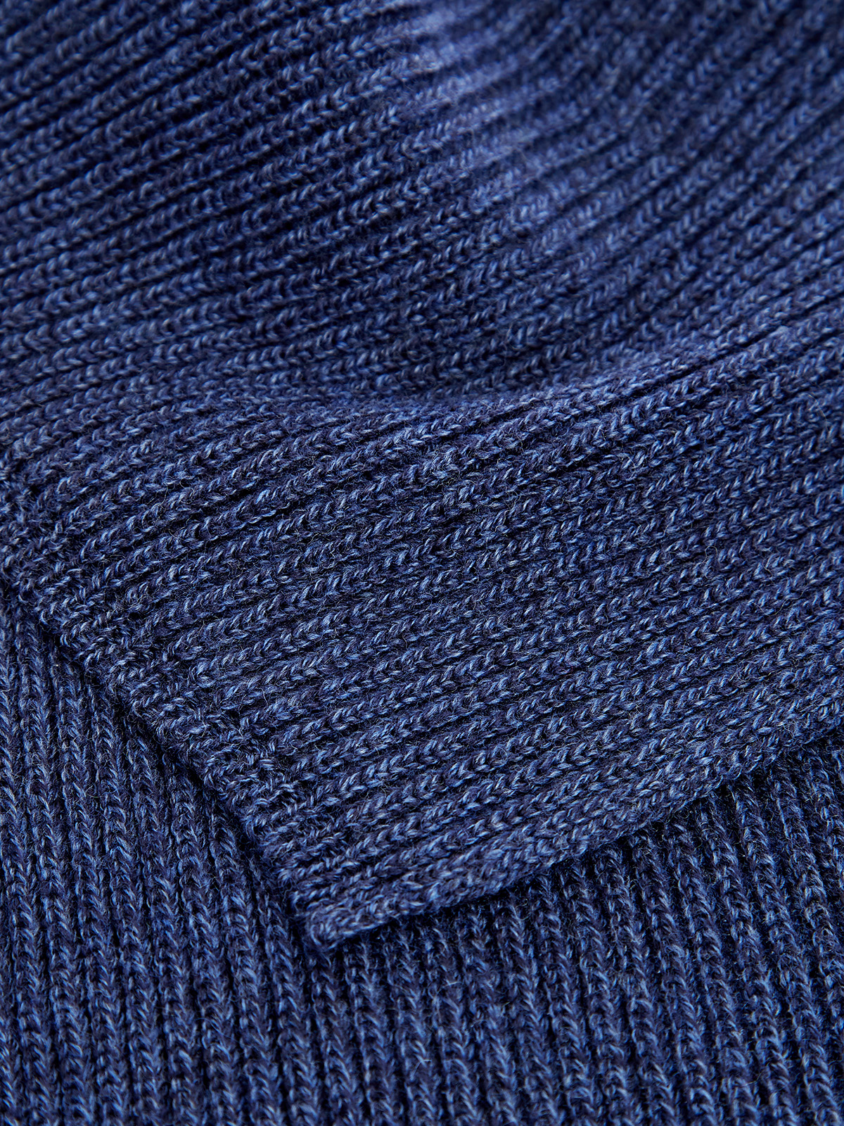 Шарф из теплой шерсти мериноса в технике английской вязки CANALI, цвет синий, размер 52;54;56;58;60 - фото 2
