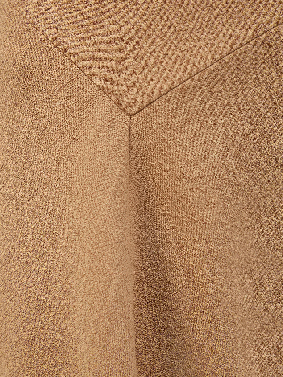 Юбка из тонкой струящейся шерсти с асимметричной прострочкой ETRO, цвет коричневый, размер 42;44;46;48 - фото 5