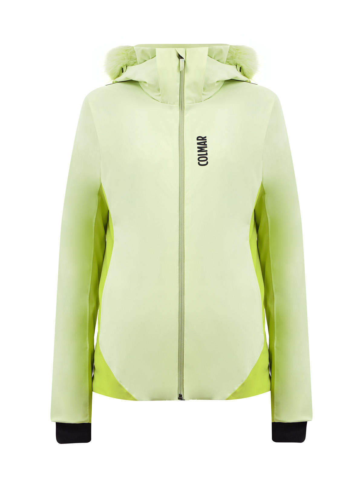 Утепленная куртка с обработкой Teflon EcoElite™ и эко-мехом COLMAR зеленого цвета