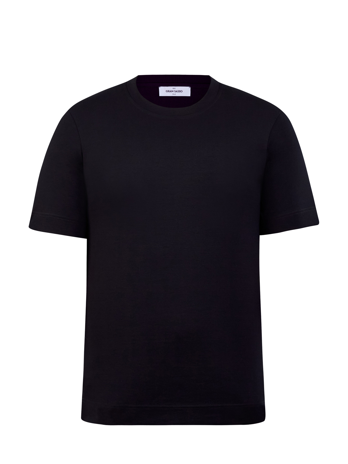 

Футболка из гладкого хлопкового джерси с патчем, Черный, Футболка из гладкого хлопкового джерси с патчем