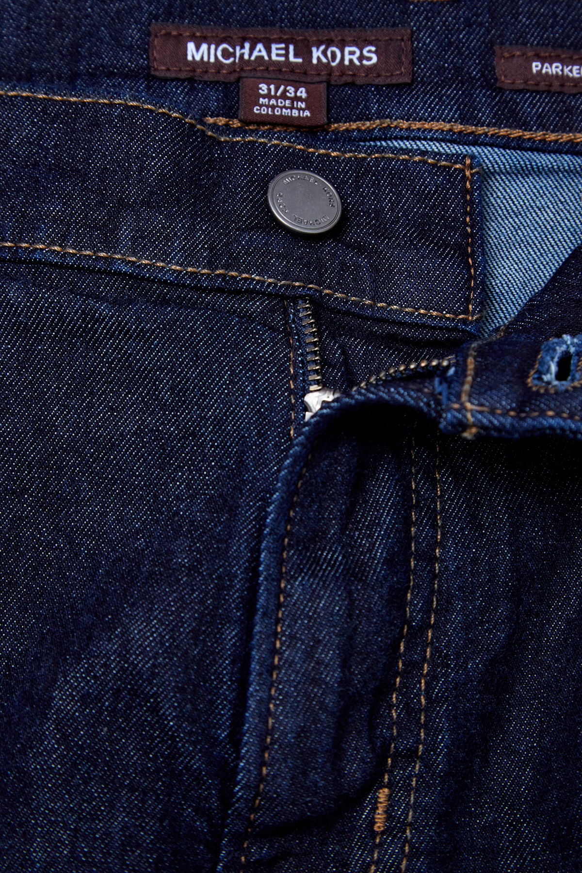 Хлопковые джинсы-slim оттенка индиго MICHAEL KORS, цвет синий, размер 4XL - фото 7