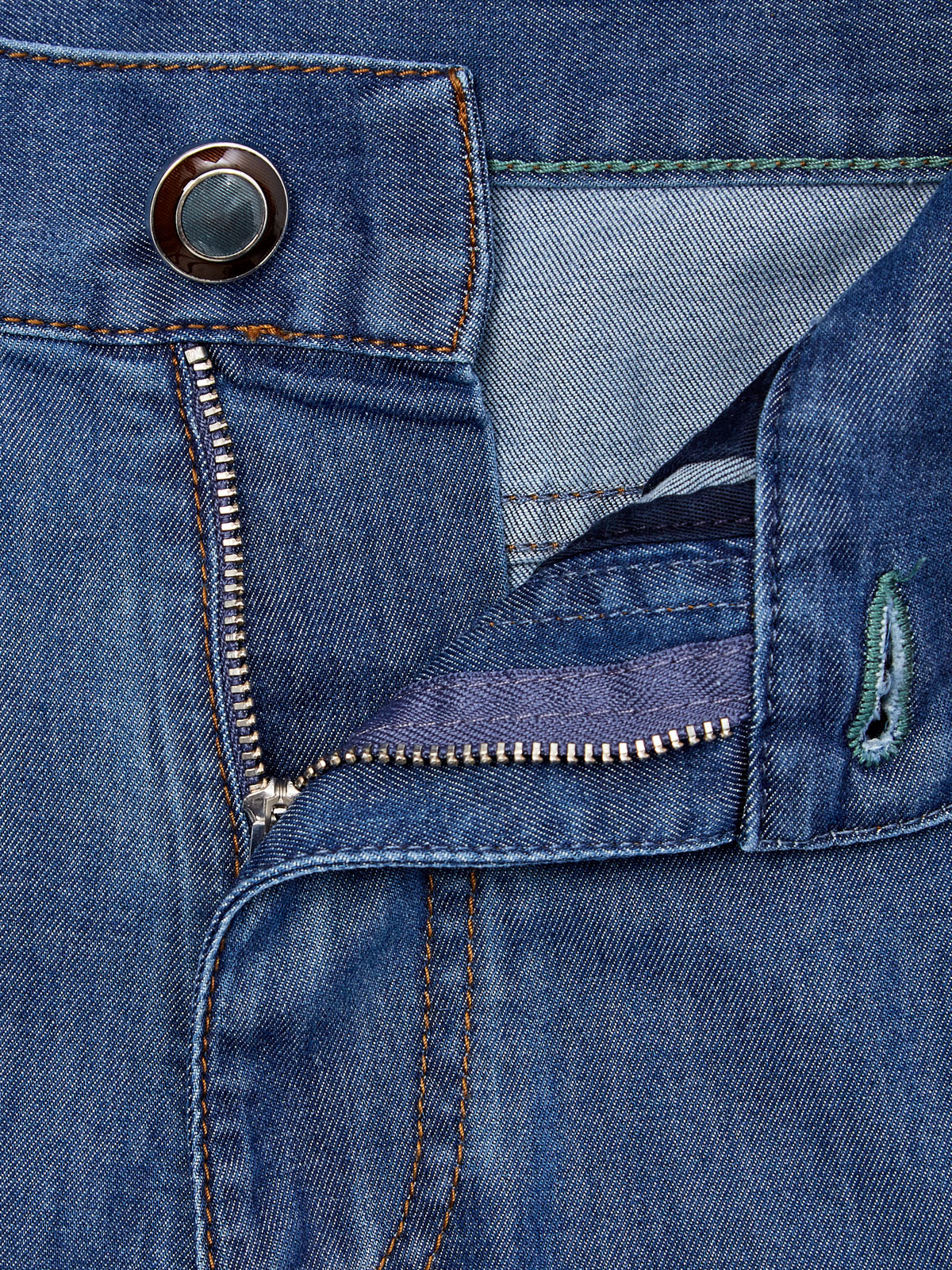 Джинсы Slim Fit из тонкого эластичного денима с вышивкой CANALI, цвет синий, размер 46;50;52;54;58;60;48 - фото 6