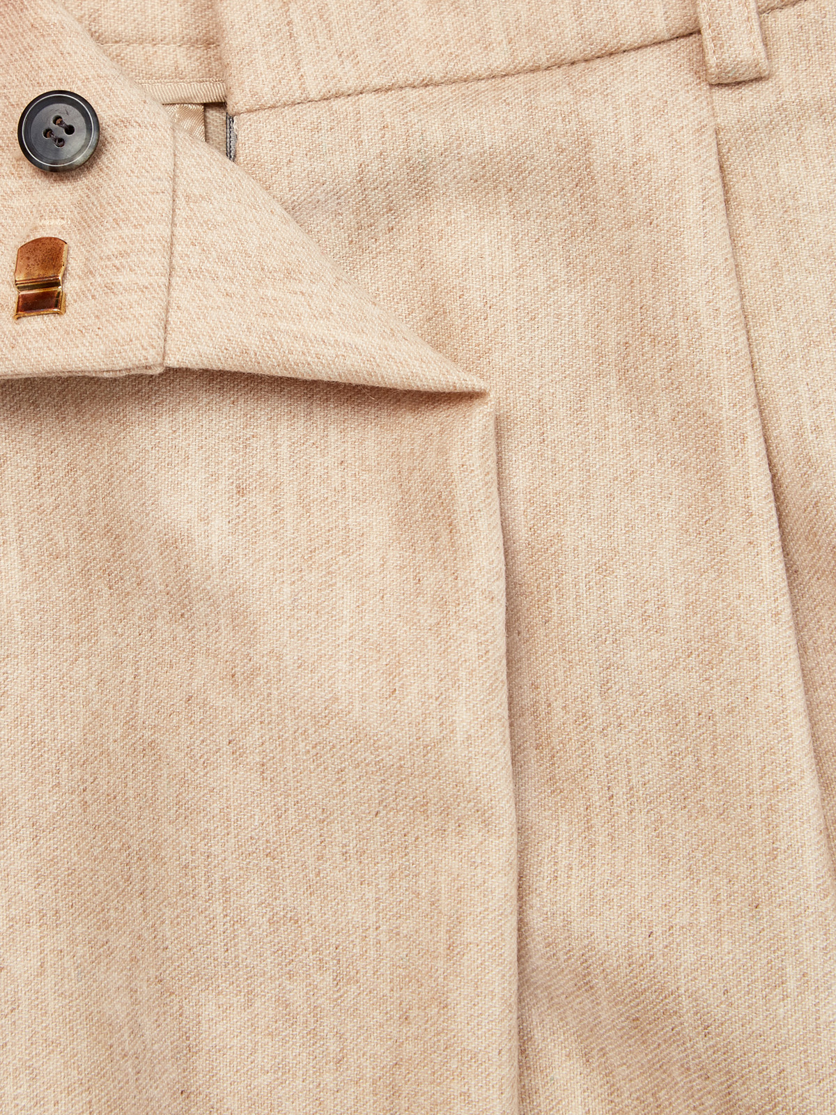 Удлиненные шорты из шерсти с заложенными складками LORENA ANTONIAZZI, цвет бежевый, размер 38;40;42 - фото 7