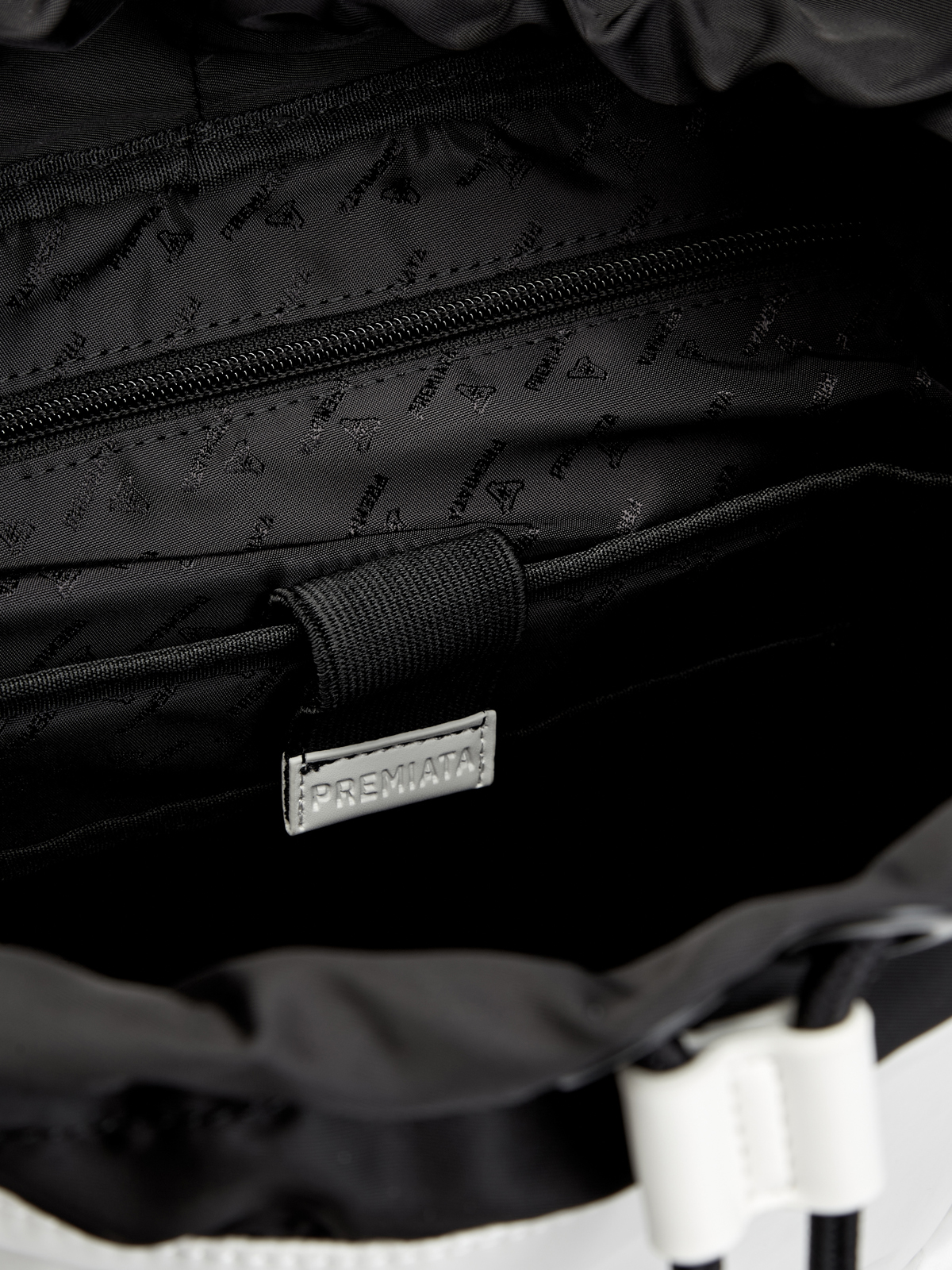 Функциональный рюкзак Lyn с кожаной отделкой и съемным ремнем PREMIATA, цвет белый, размер S;M - фото 7