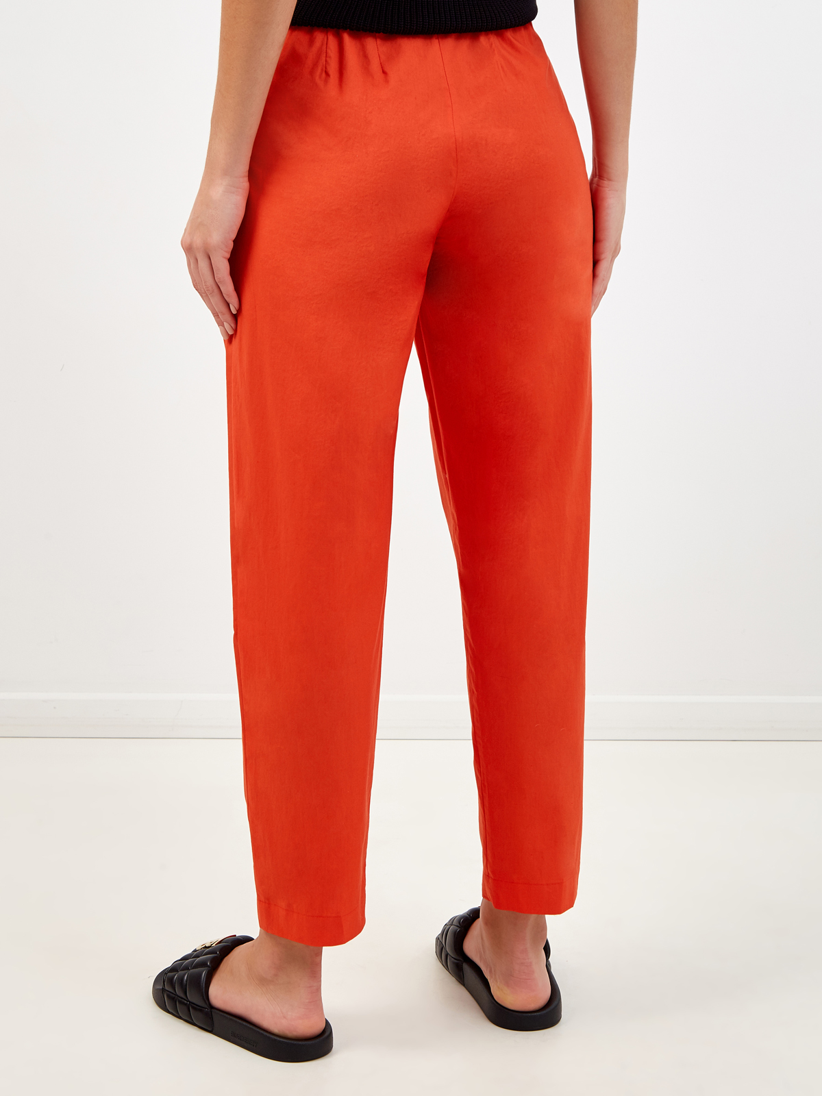 Хлопковые брюки на высокой посадке с защипами и пуговицами GENTRYPORTOFINO, цвет оранжевый, размер 40;42;44;46;48;38 - фото 4