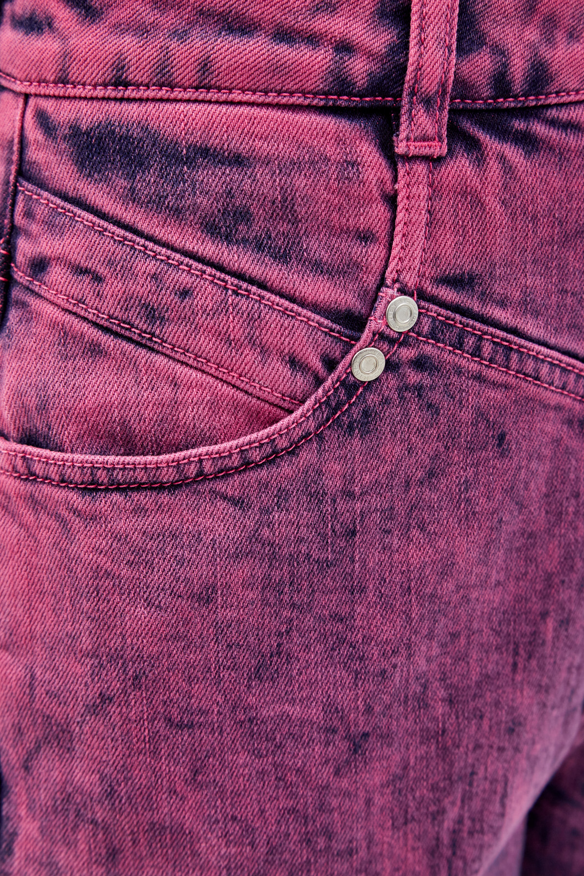 Джинсы mom's с эффектом «Galaxy Wash» и объемными швами STELLA McCARTNEY, цвет розовый, размер 42 - фото 5