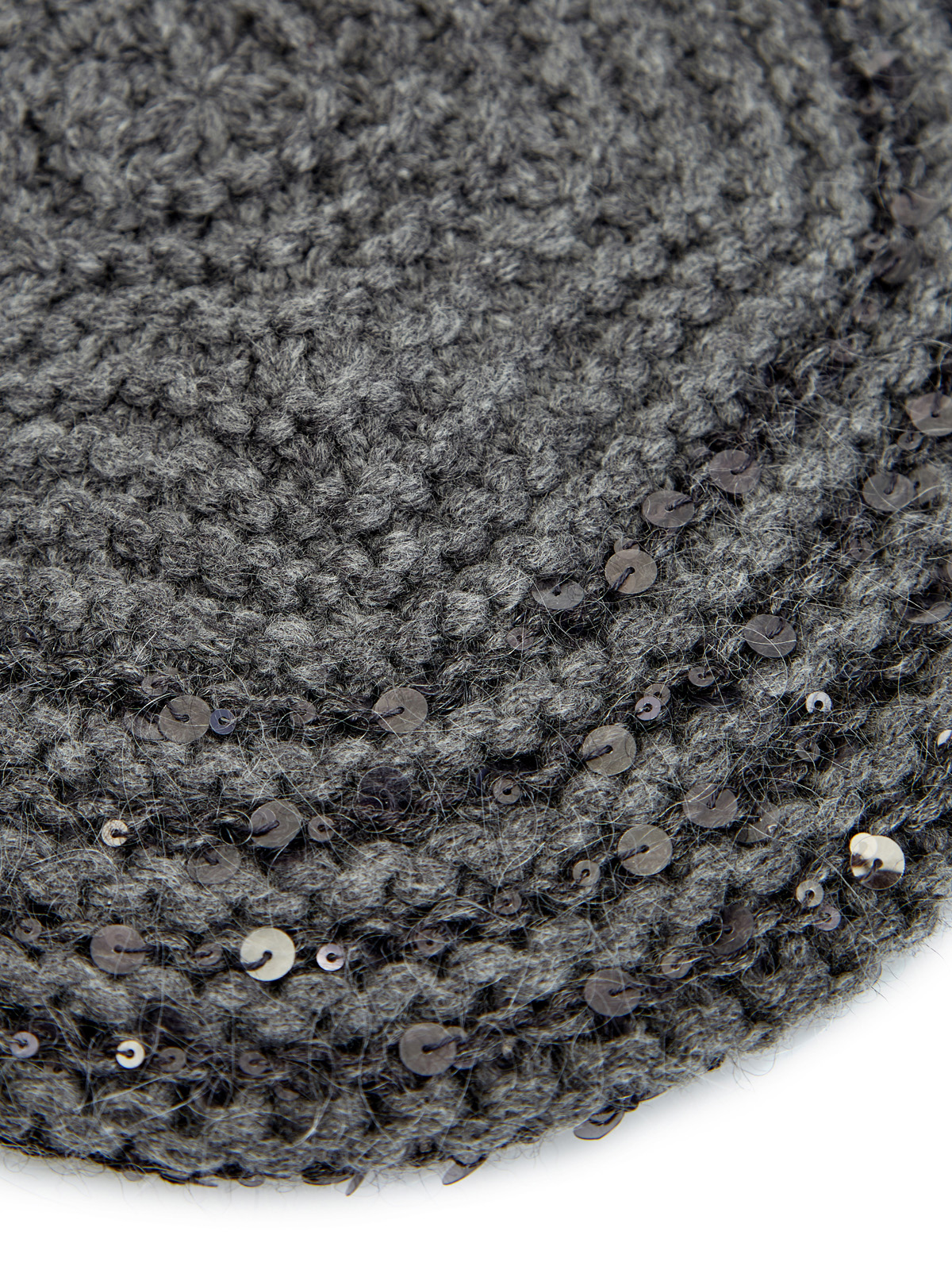 Берет Dazzling из шерсти и кашемира с волокнами шелка BRUNELLO CUCINELLI, цвет серый, размер S;M - фото 3