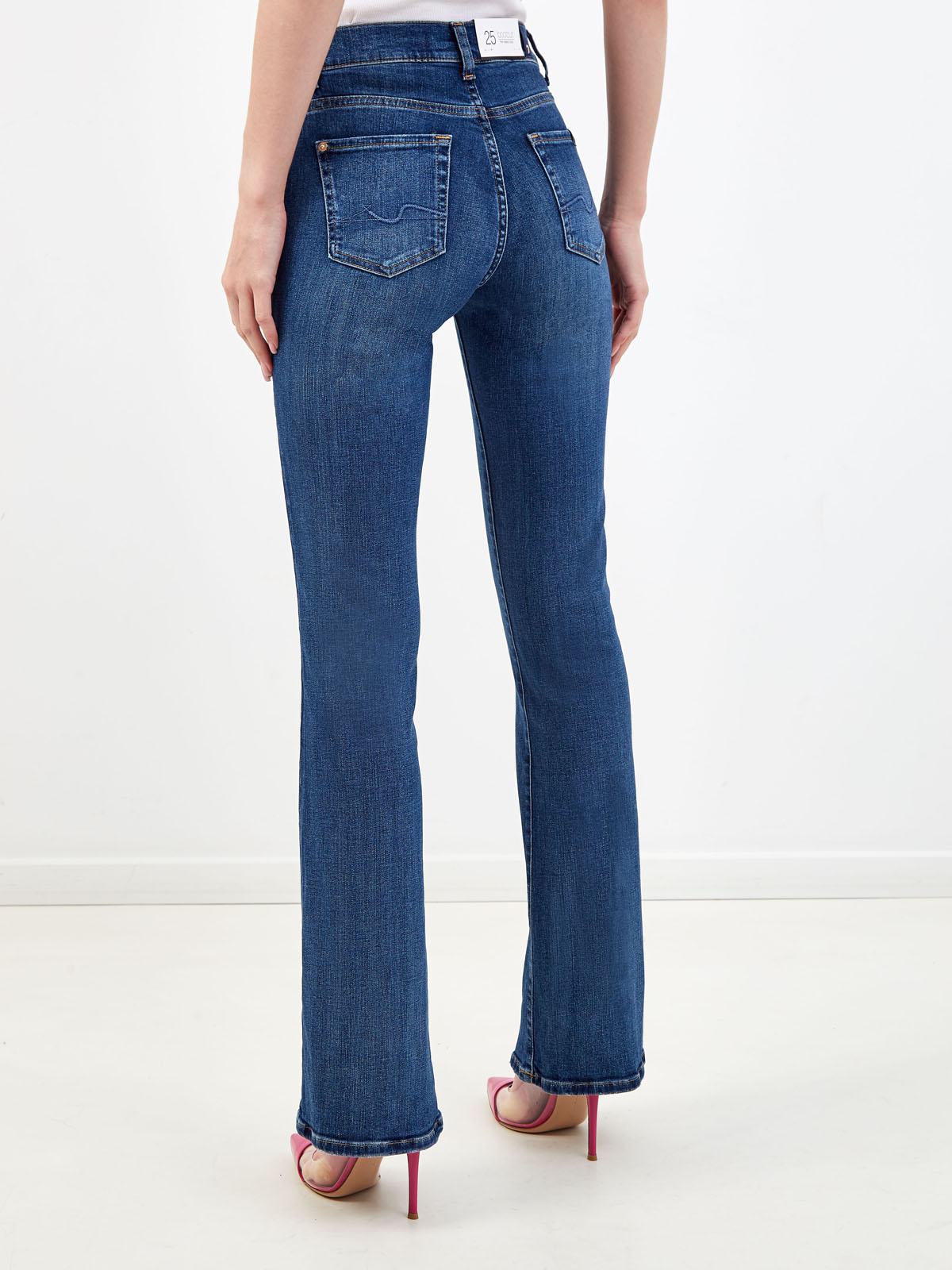 Расклешенные джинсы Soho Bootcut из денима делаве 7 FOR ALL MANKIND, цвет синий, размер S;M;M;L;XS - фото 4