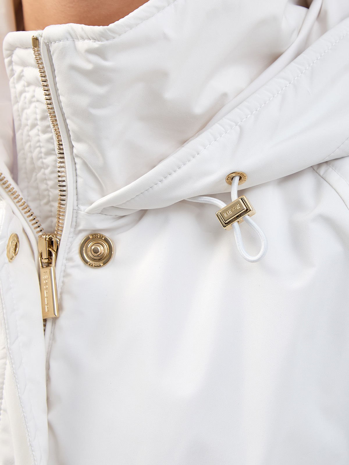 Куртка Jill из водоотталкивающего нейлона с регулируемыми кулисками MOORER, цвет белый, размер 38;40;42;46 - фото 5