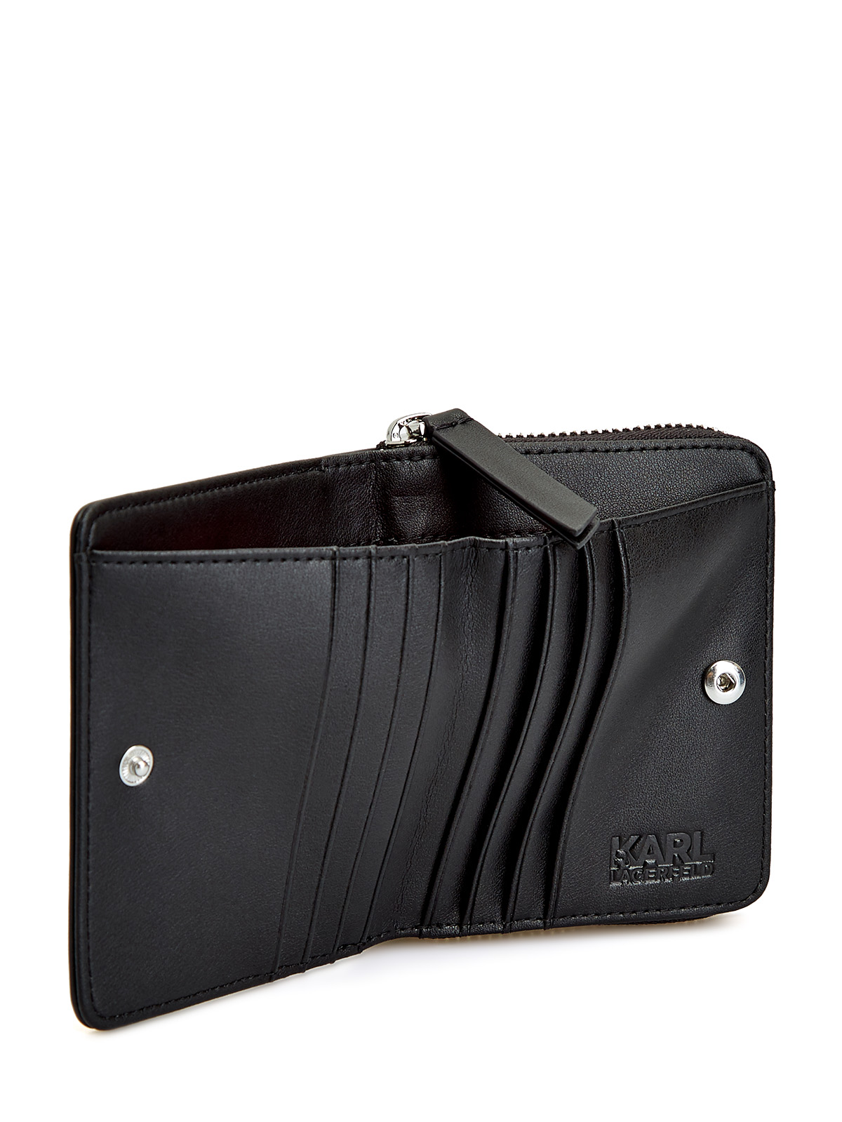 Складной бумажник с эксклюзивным декором K/Ikonik KARL LAGERFELD, цвет черный, размер 40;42 Складной бумажник с эксклюзивным декором K/Ikonik - фото 4