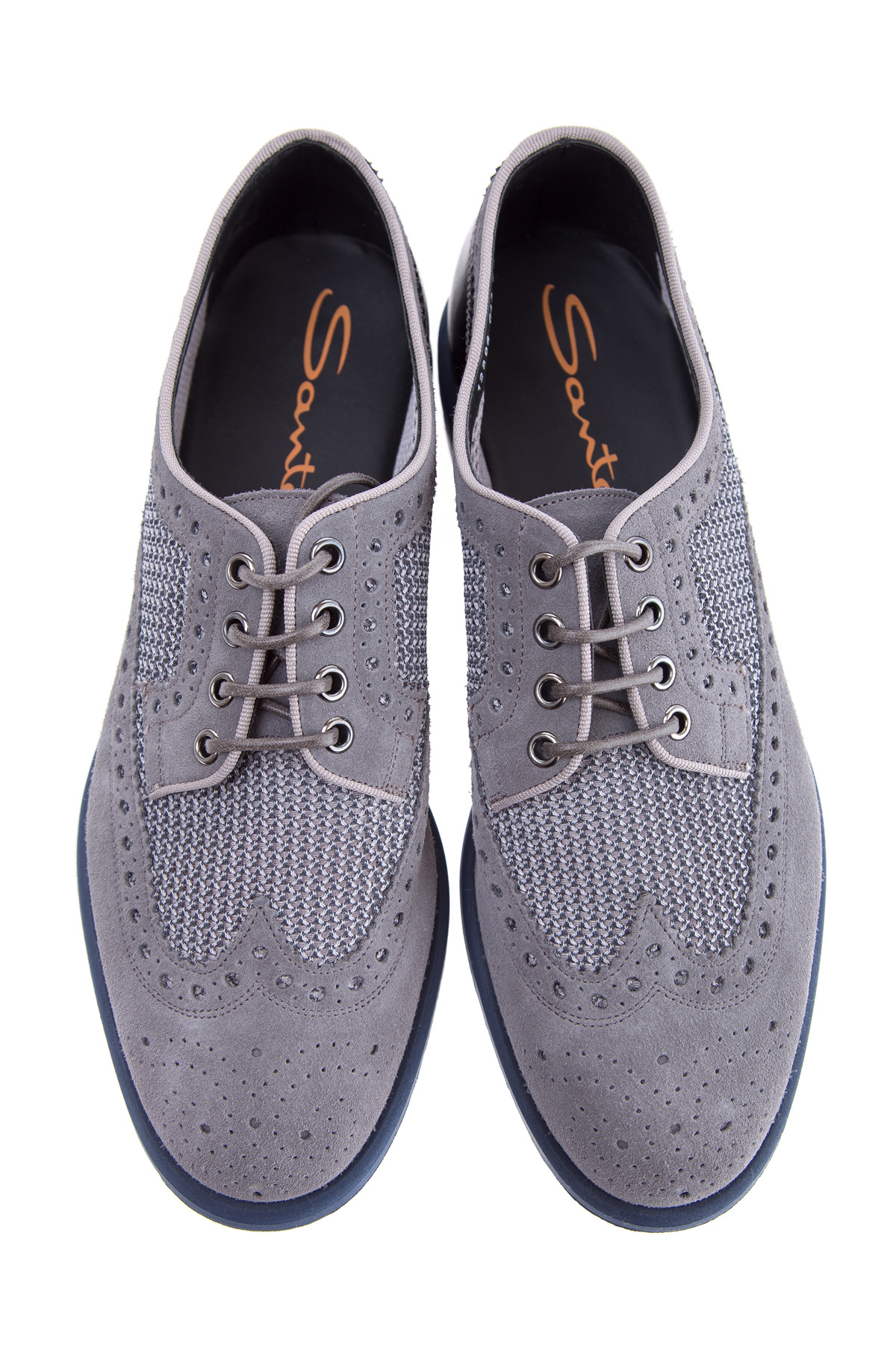 ботинки SANTONI, цвет серый, размер 40 - фото 6