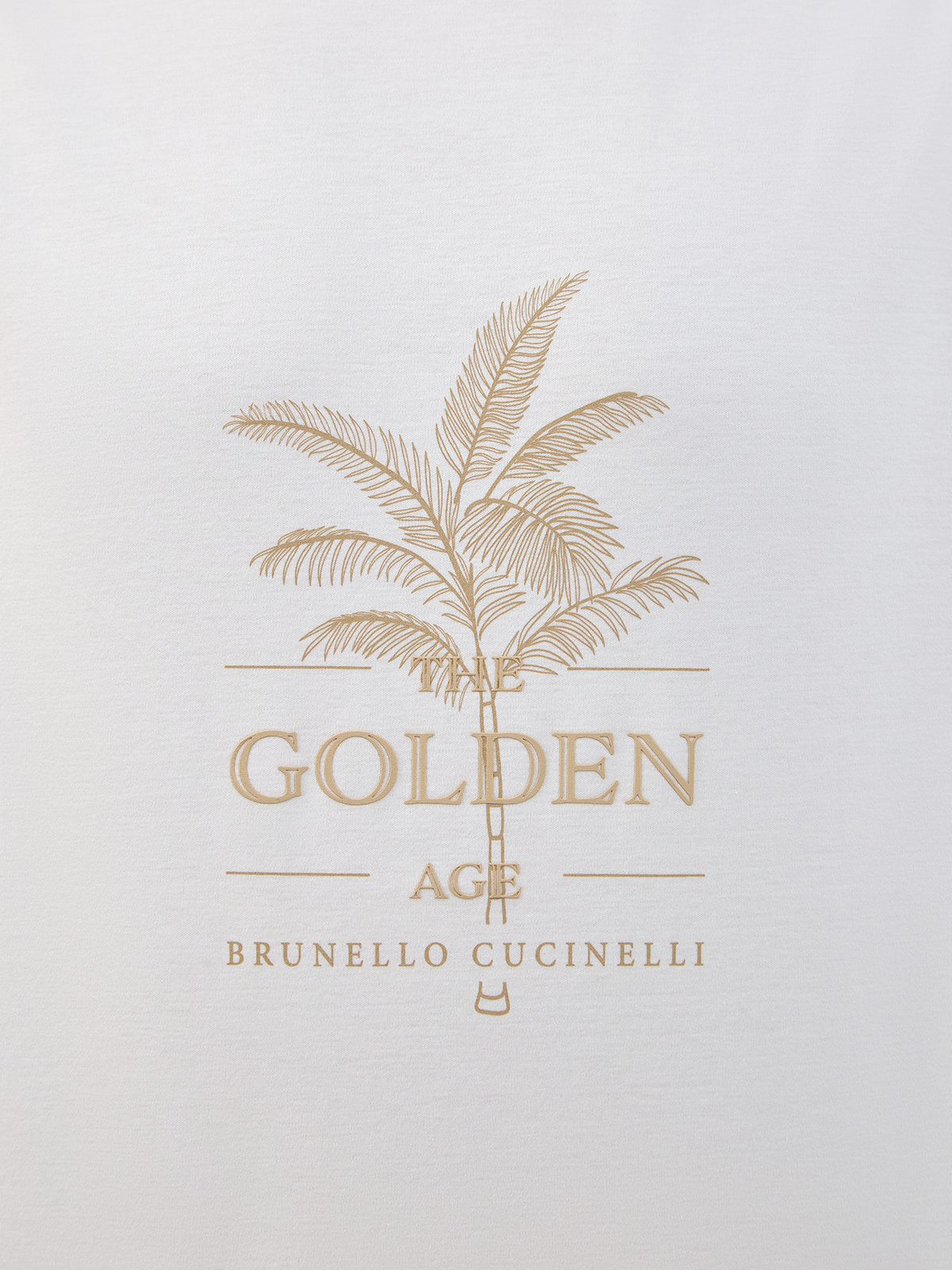 Футболка из хлопка джерси с принтом The Golden Age BRUNELLO CUCINELLI, цвет белый, размер 46;50;52;54;56;58;48 - фото 5