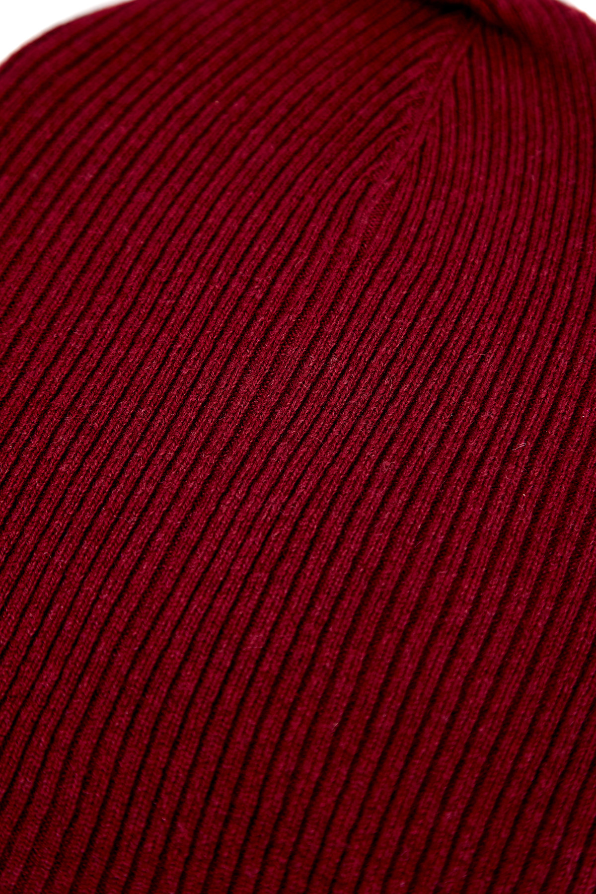 Яркая шапка из кашемировой пряжи в технике английская резинка BRUNELLO CUCINELLI, цвет бордовый, размер M - фото 4