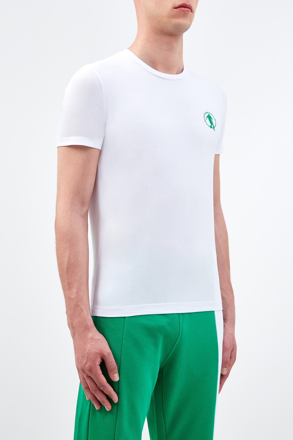 Хлопковая футболка из джерси с аппликацией Soccer BIKKEMBERGS, цвет белый, размер 3XL;2XL - фото 3