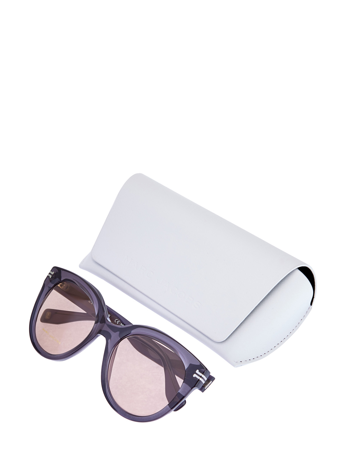 Солнцезащитные очки с мерцающими дужками и монограммой MARC JACOBS (sunglasses), цвет черный, размер S;M;L - фото 4