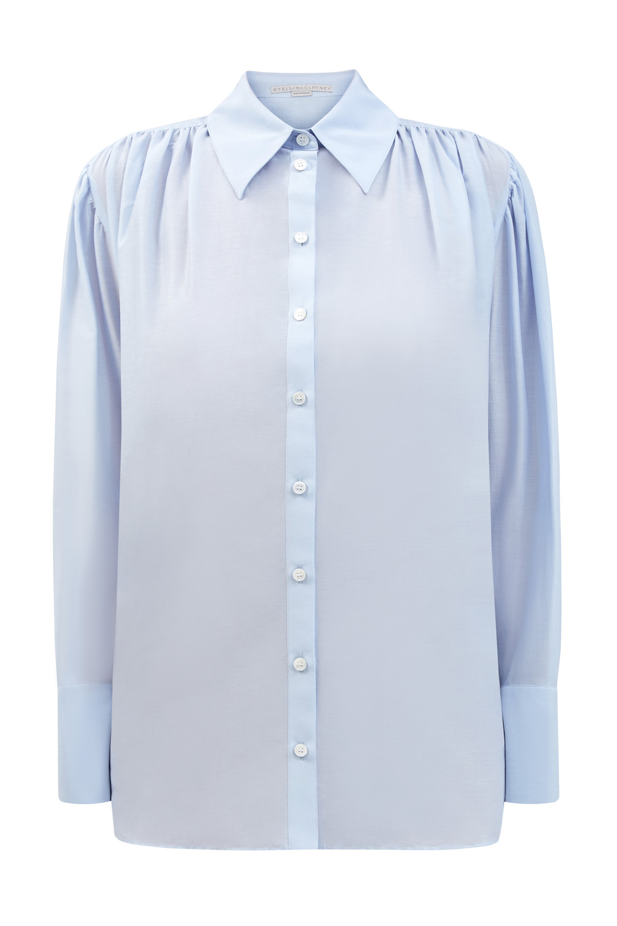 Рубашка из легкого хлопка с длинными рукавами STELLA McCARTNEY, цвет голубой, размер XS