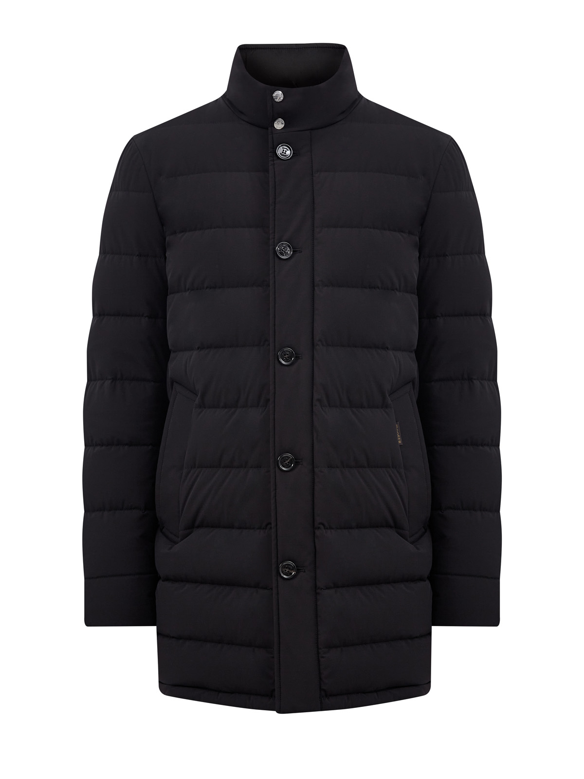 Пуховое пальто со съемным жилетом из стеганого нейлона MOORER, цвет черный, размер 52;54;56;58