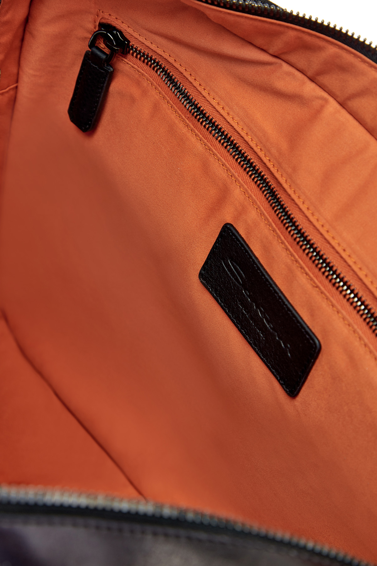 Кожаная сумка с карманом для бумаг А4 и съемным плечевым ремнем SANTONI, цвет черный, размер 36;38.5 - фото 6