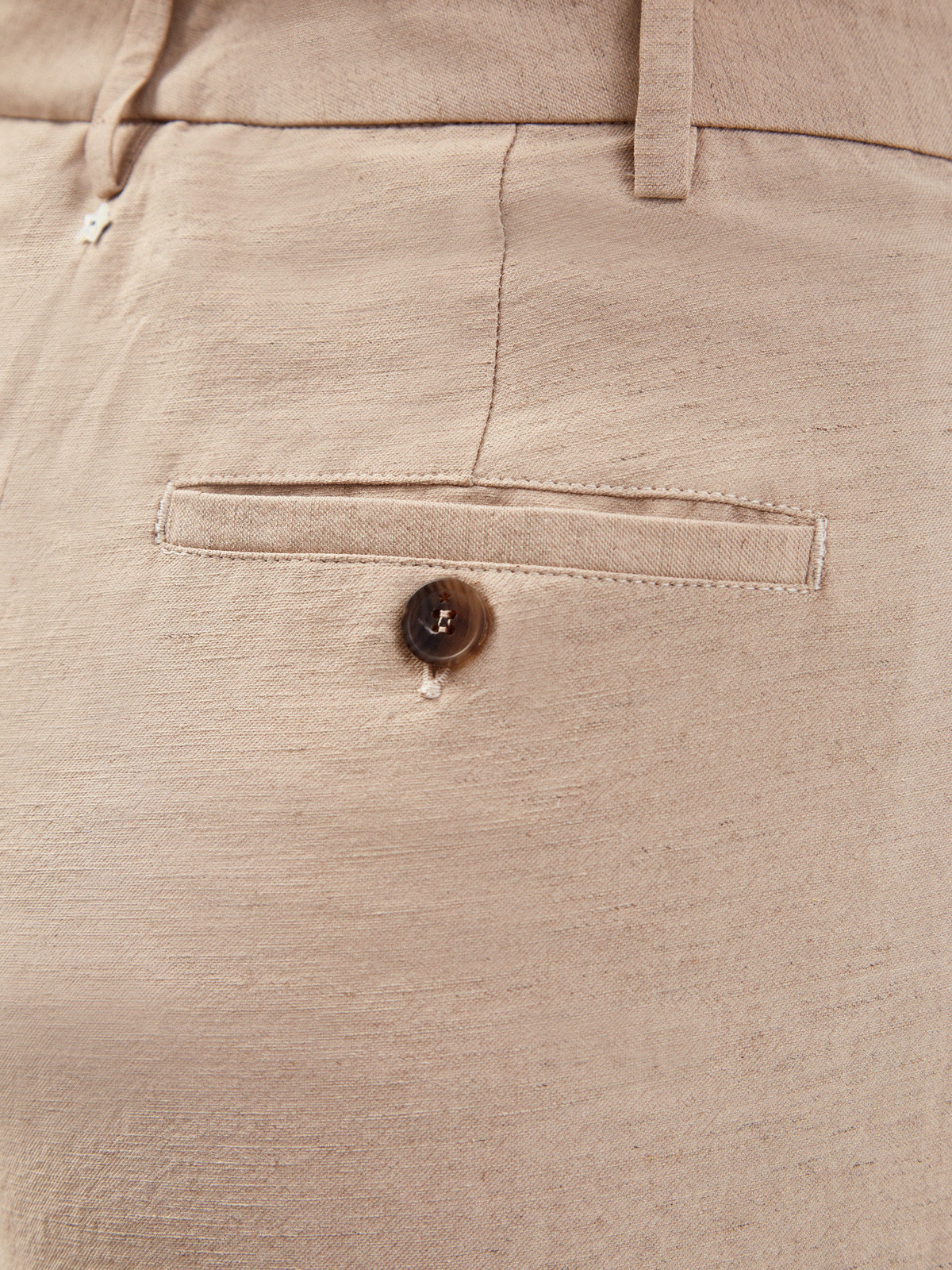 Свободные брюки-палаццо из дышащего хлопка и льна LORENA ANTONIAZZI, цвет бежевый, размер 42;46;38 - фото 6