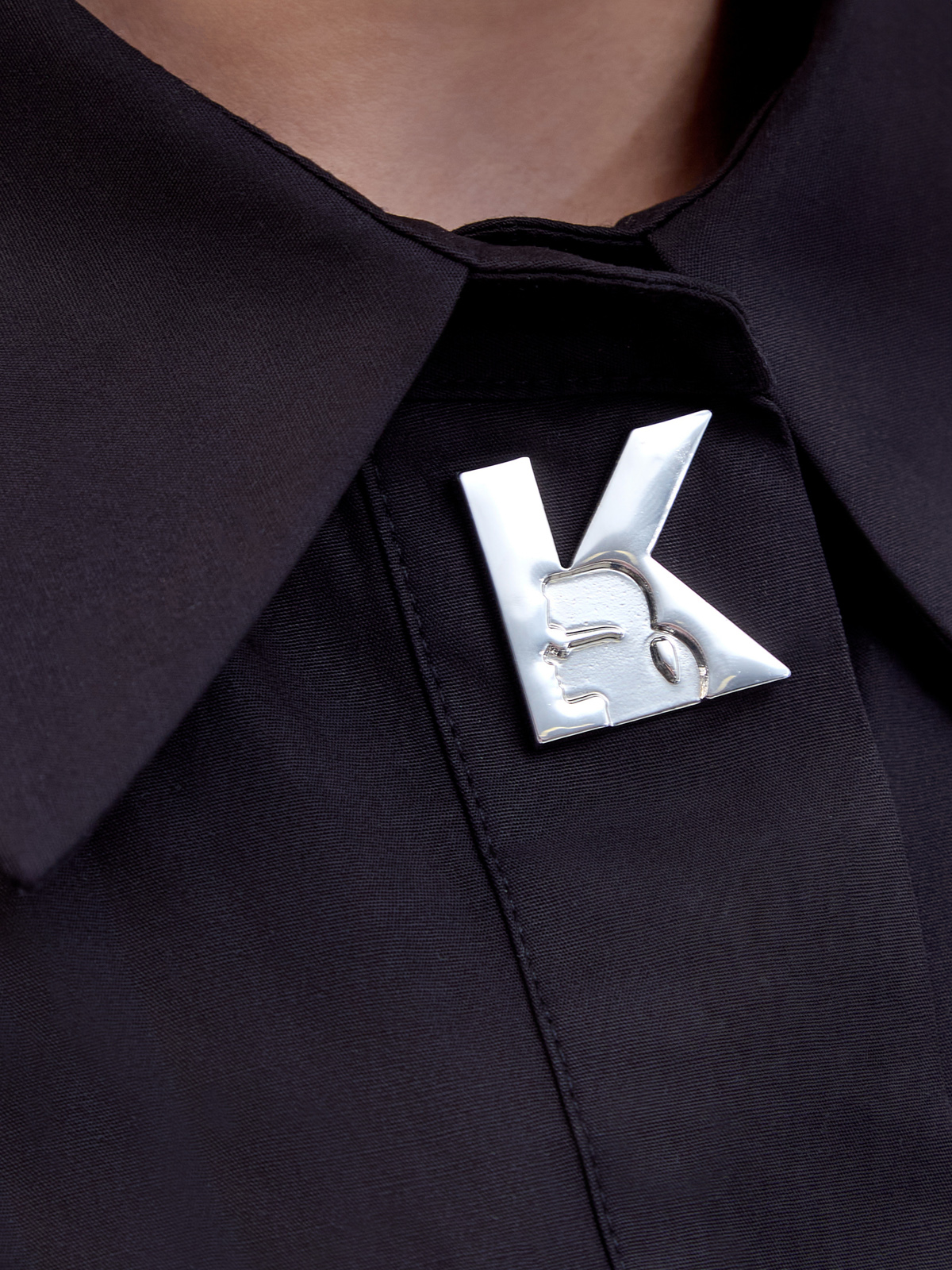 Рубашка K/Letters архитектурного кроя из органического хлопка KARL LAGERFELD, цвет черный, размер S;M;L;XS Рубашка K/Letters архитектурного кроя из органического хлопка - фото 5