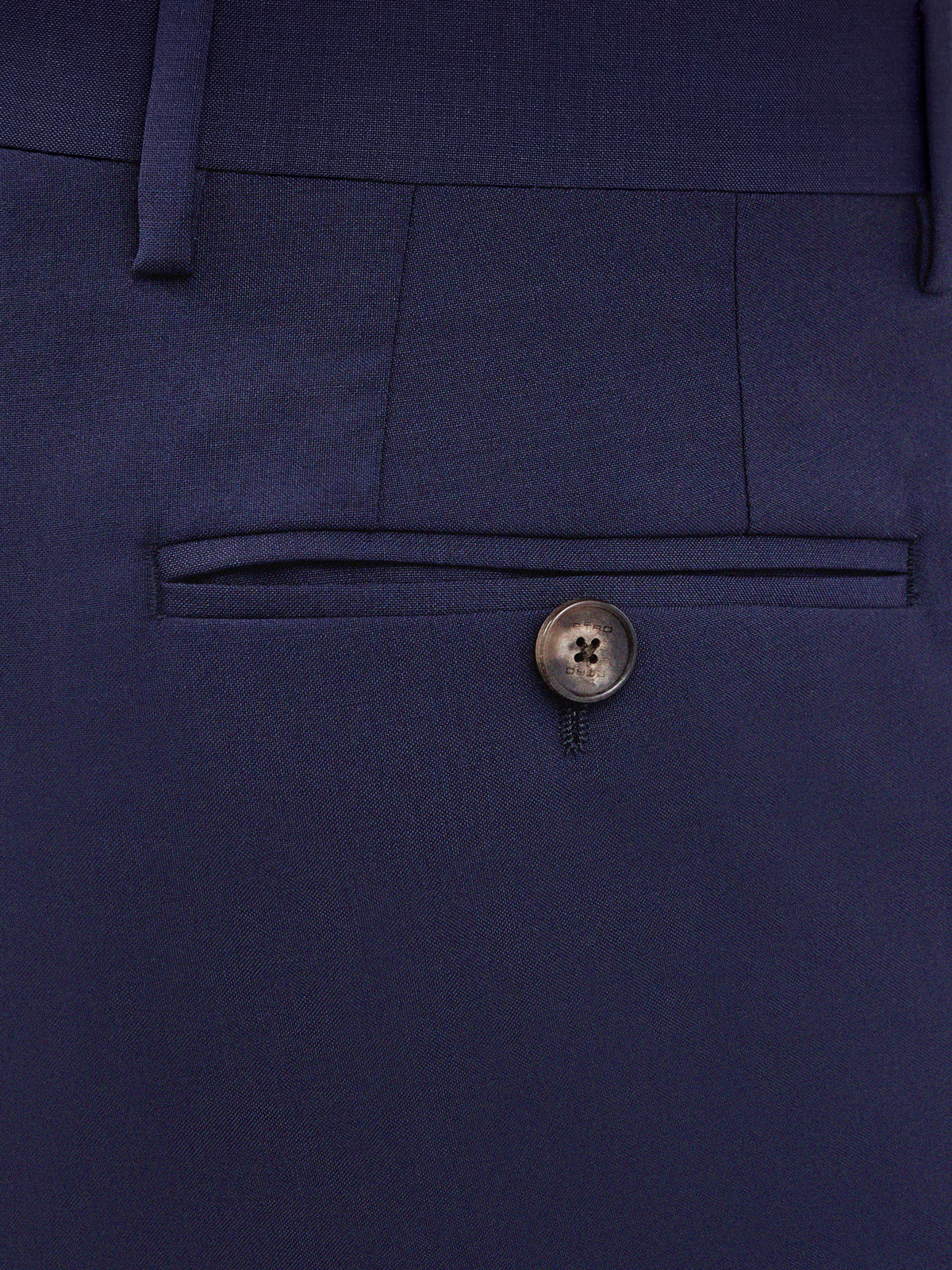 Классические брюки из гладкой костюмной ткани ETRO, цвет синий, размер 44;48;50;54;56;46 - фото 5