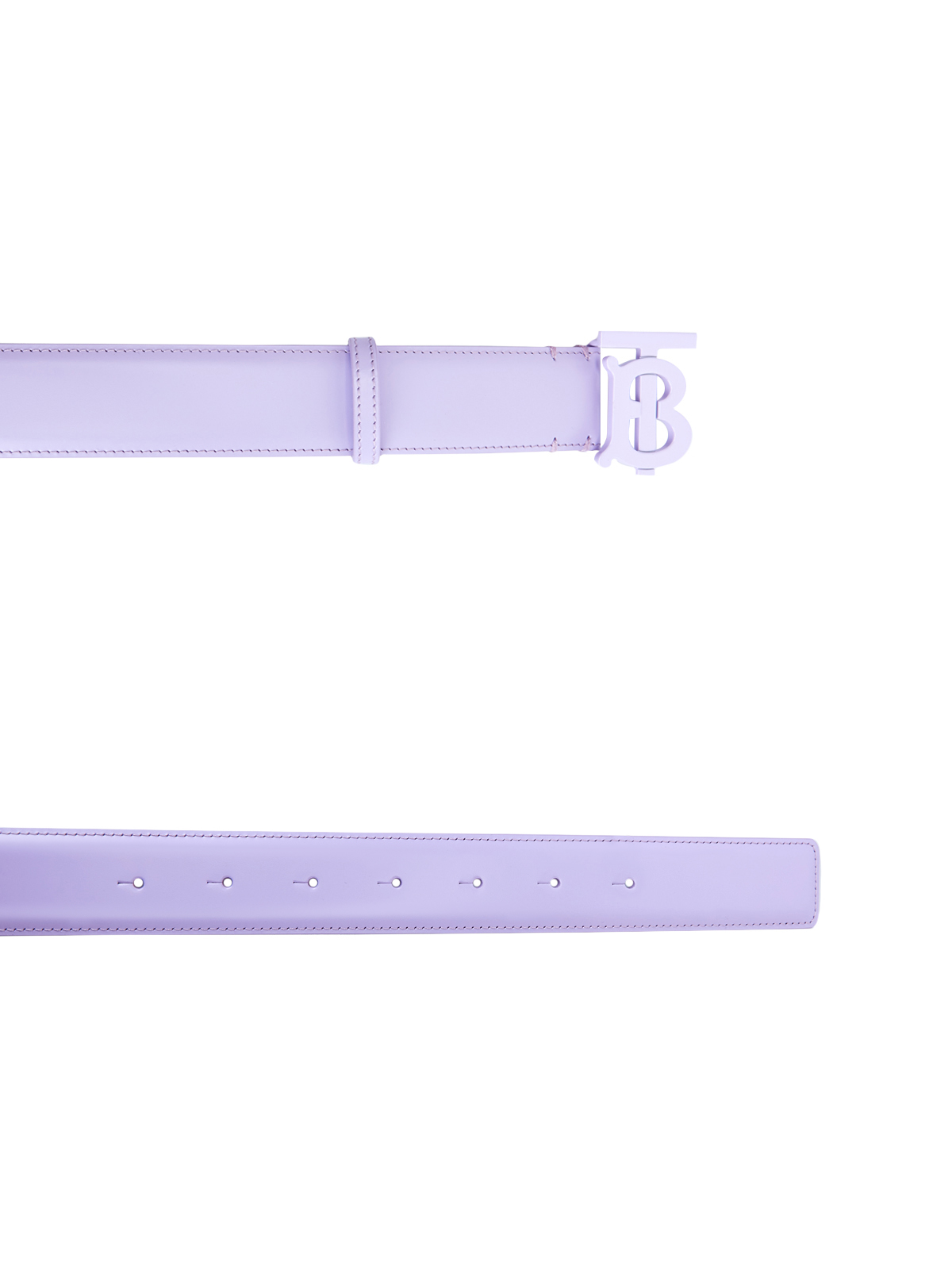 Кожаный ремень с пряжкой в виде монограммы в тон BURBERRY, цвет фиолетовый, размер 42;44;40 - фото 3