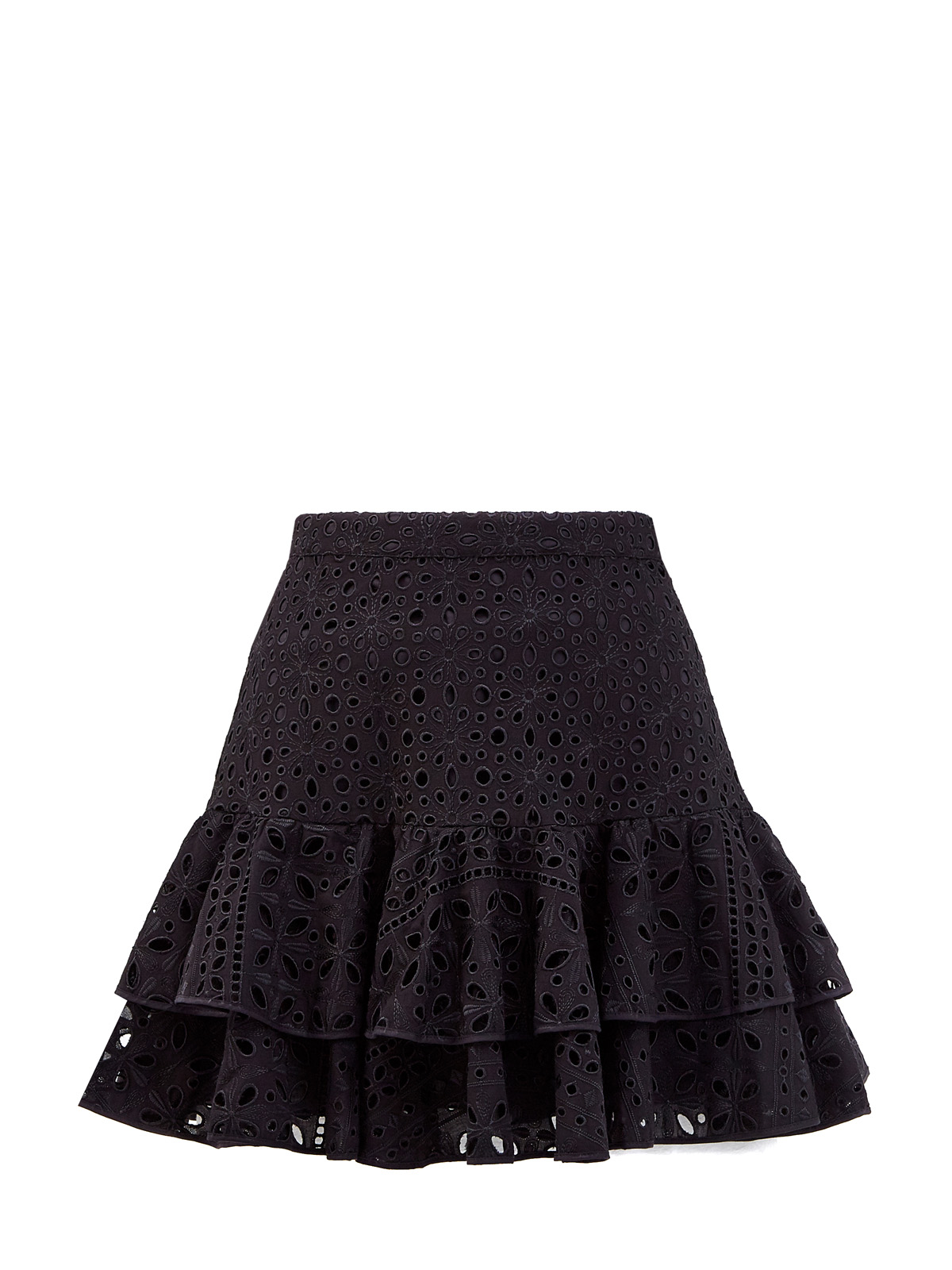 Короткая юбка Natalie из кружева broderie anglaise CHARO RUIZ IBIZA, цвет черный, размер M;L;S - фото 1