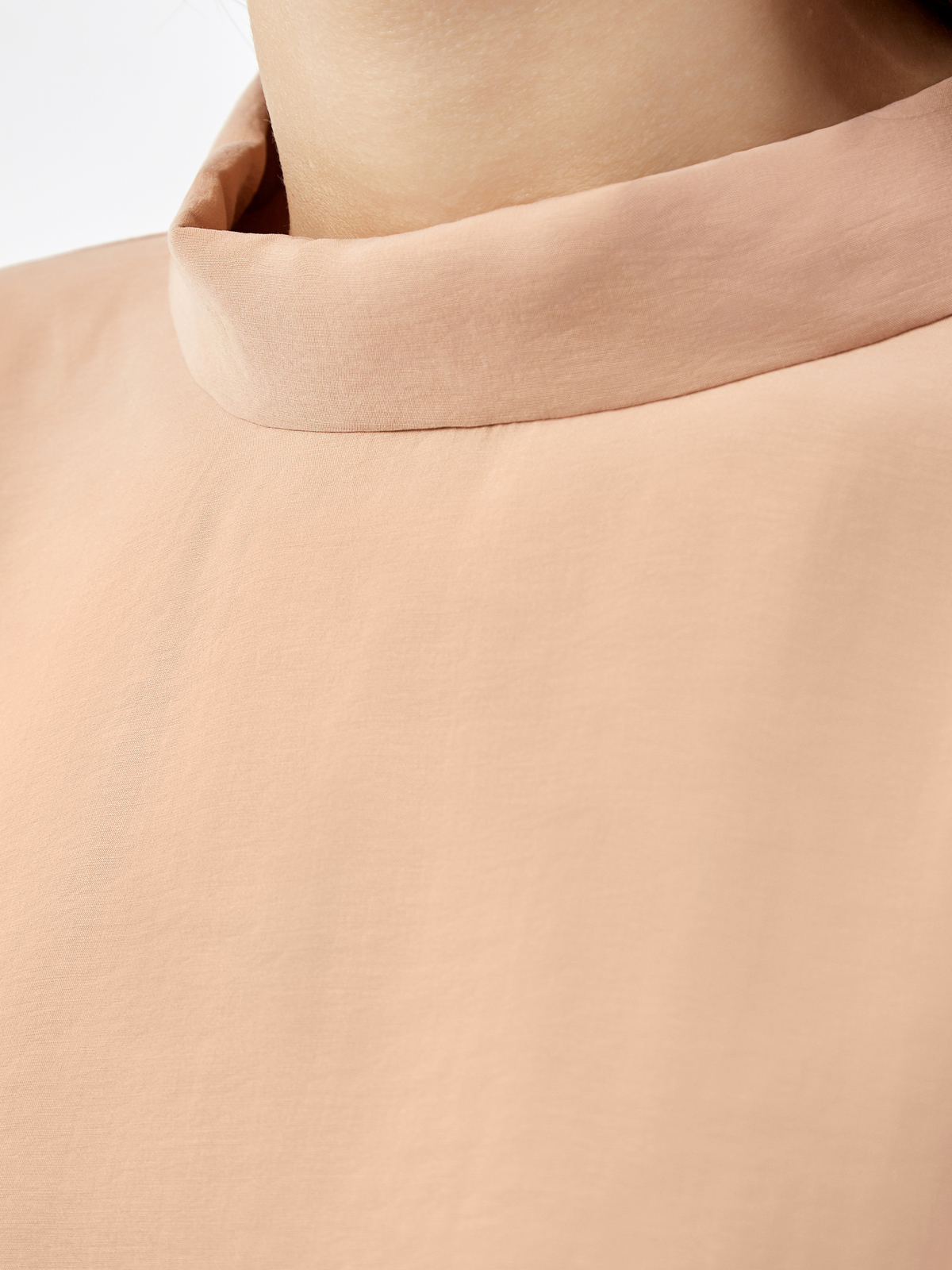 Свободная блуза из модала с широкими лентами на спинке GENTRYPORTOFINO, цвет бежевый, размер 46 - фото 3