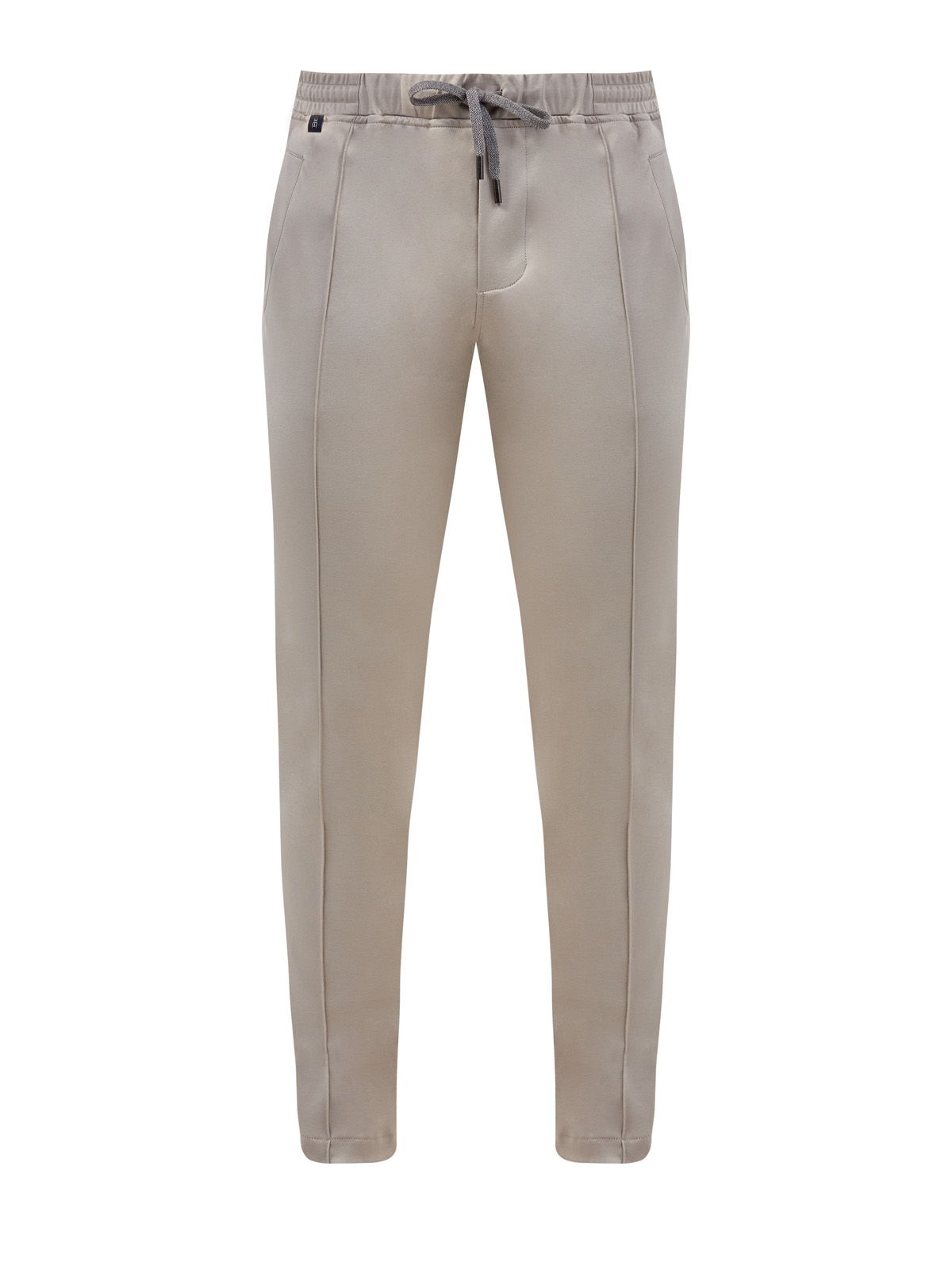 Спортивные брюки из хлопка интерлок с поясом на кулиске CAPOBIANCO, цвет серый, размер 50;52;54;56;58;60 - фото 1