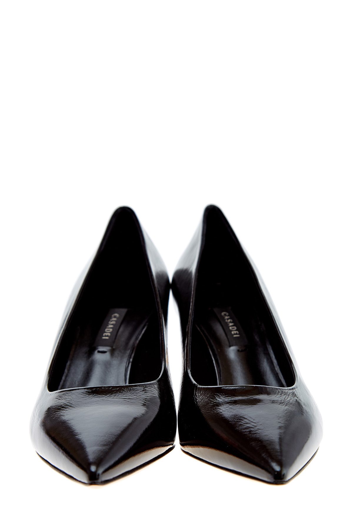Туфли-лодочки на архитектурном каблуке K Blade из лаковой кожи CASADEI, цвет черный, размер 38;39.5 - фото 5