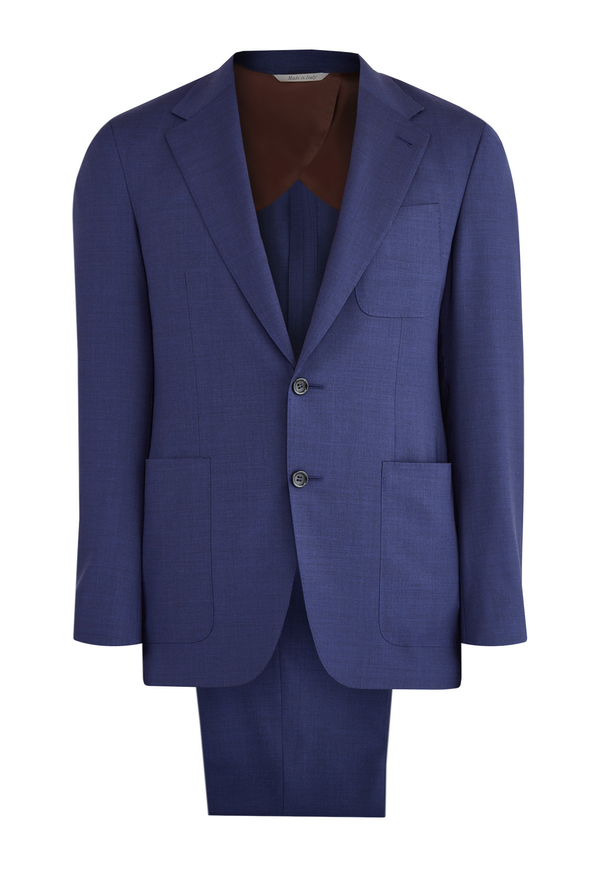 Костюм из легкой шерстяной ткани с пиджаком в неаполитанском стиле CANALI, цвет синий, размер 46;54 - фото 1