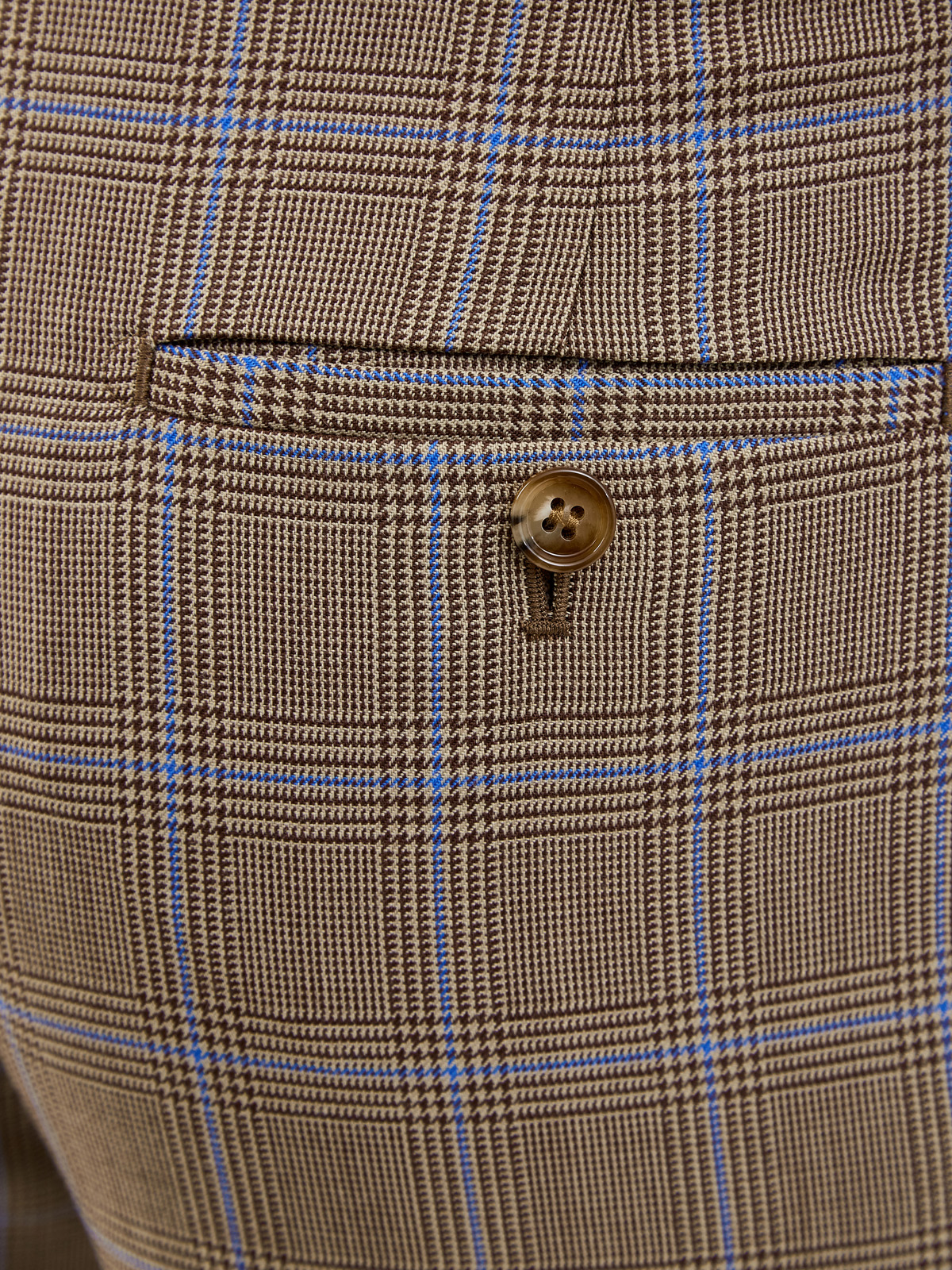 Шерстяные брюки с мелованным принтом в клетку BURBERRY, цвет коричневый, размер M;L;XL - фото 6