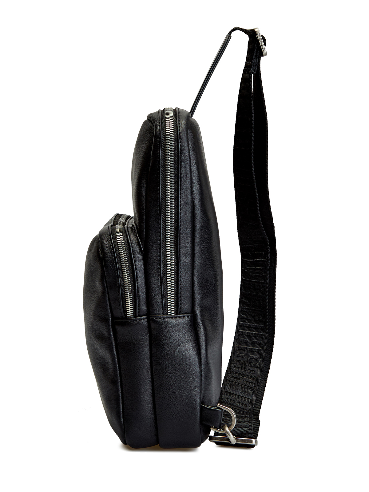 Компактная сумка из зернистой эко-кожи BIKKEMBERGS, цвет черный, размер M - фото 3