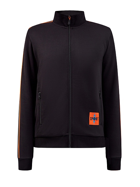 Толстовка в&nbsp;спортивном стиле с&nbsp;контрастной отделкой