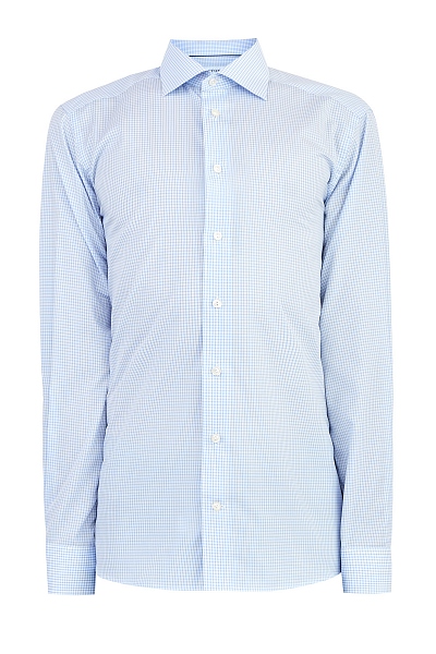Рубашка в клетку из гладкого поплина классического кроя Contemporary