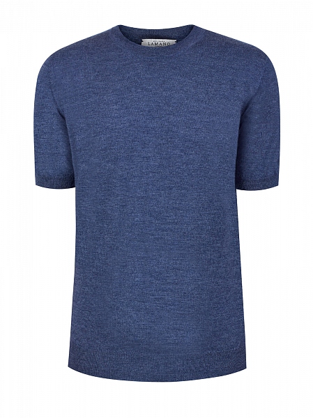 Базовая футболка из&nbsp;ценного кашемира с&nbsp;легким меланжевым эффектом