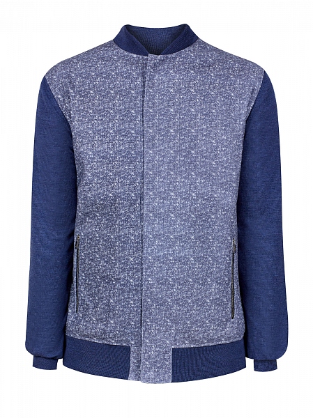 Шерстяная куртка-бомбер в&nbsp;стиле colorblock с&nbsp;внутренней отделкой из&nbsp;кожи