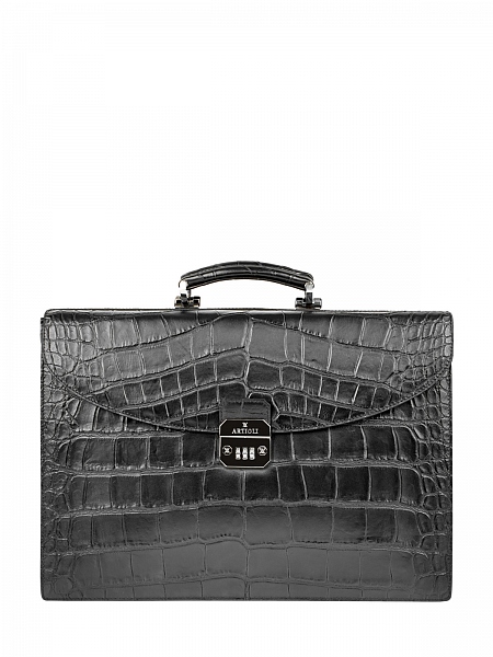 Портфель из&nbsp;текстурированной кожи с&nbsp;кодовым замком