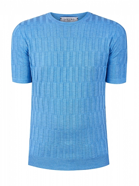 Футболка из&nbsp;шелка и&nbsp;хлопка с&nbsp;фактурным геометрическим мотивом